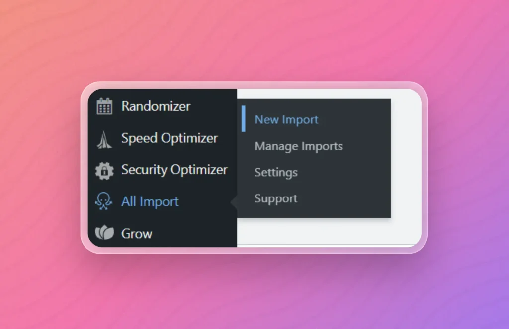 WP All Import Settings